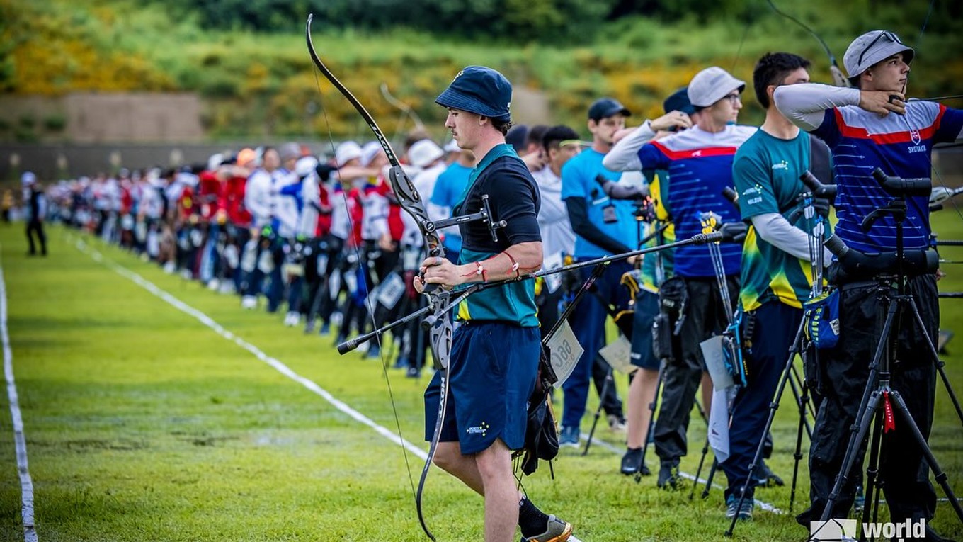 Ondrej Franců na MS v lukostreľbe 2025.