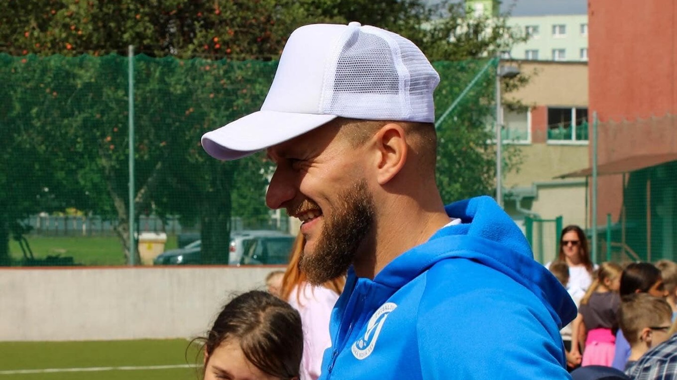 Miloš Lačný na školskej akcii v Spišskej Novej Vsi.
