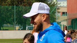 Miloš Lačný na školskej akcii v Spišskej Novej Vsi.