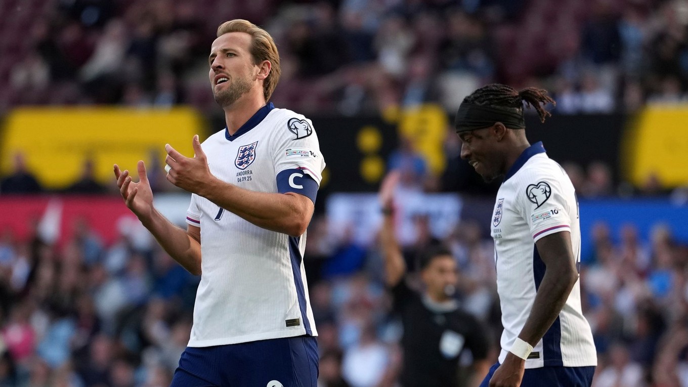 Harry Kane (vľavo) v počas zápasu Anglicko - Andorra