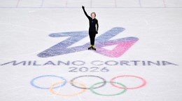 Ilia Malinin na tréningu na ZOH v Miláne.