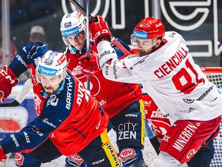 Momentka zo zápasu Pardubice - Třinec. 