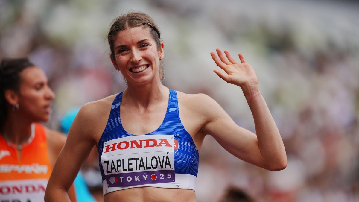 Slovenská atlétka Emma Zapletalová počas MS v Tokiu 2025. 