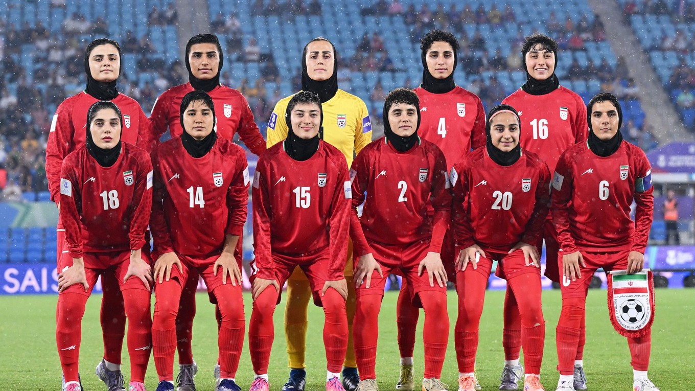 Iránske futbalistky. 