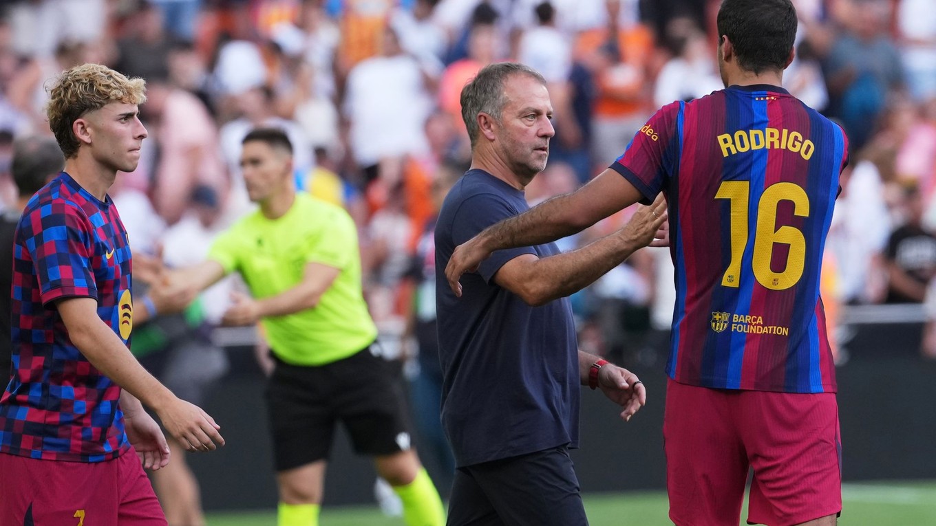 Hansi Flick na lavičke Barcelony