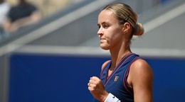 Anna Karolína Schmiedlová vo štvrťfinále OH 2024 v Paríži. 