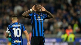 Marcus Thuram sa teší po strelenom góle v zápase Inter Miláno - FC Turín v 7. kole Serie A.