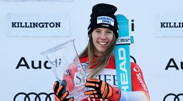 Švajčiarska lyžiarka Camille Rastová vyhrala slalom v Killingtone 2024.