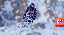 Lindsey Vonnová počas zjazdu vo Val-d'Isere.