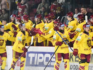 Radosť hokejistov Trenčína.