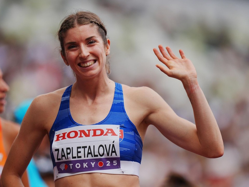Slovenská atlétka Emma Zapletalová počas MS v Tokiu 2025. 