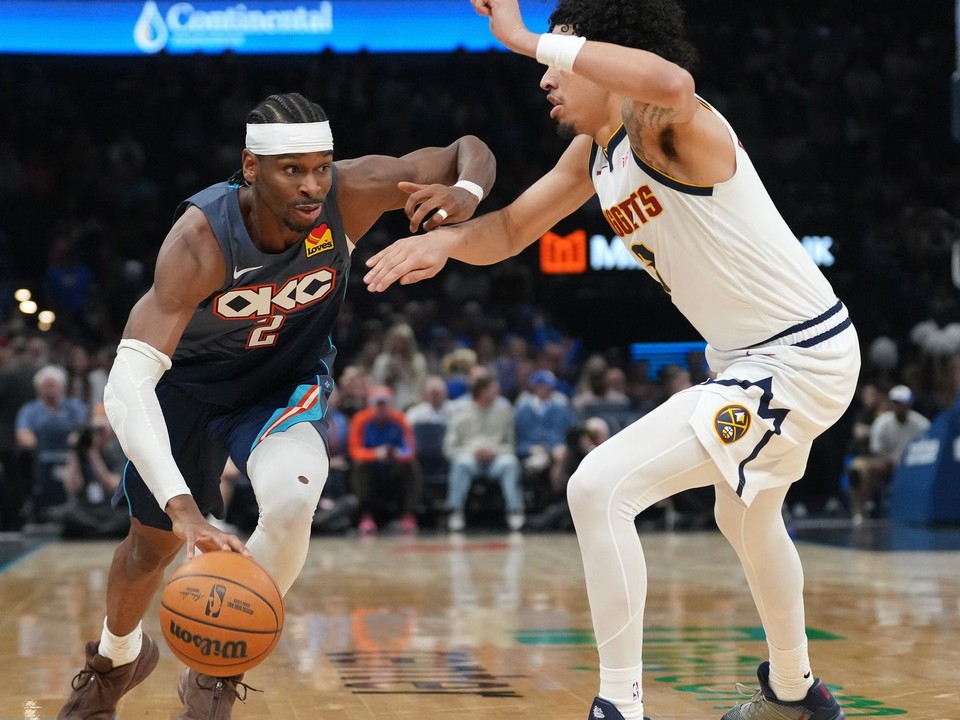Shai Gilgeous-Alexander v zápase Oklahoma - Denver