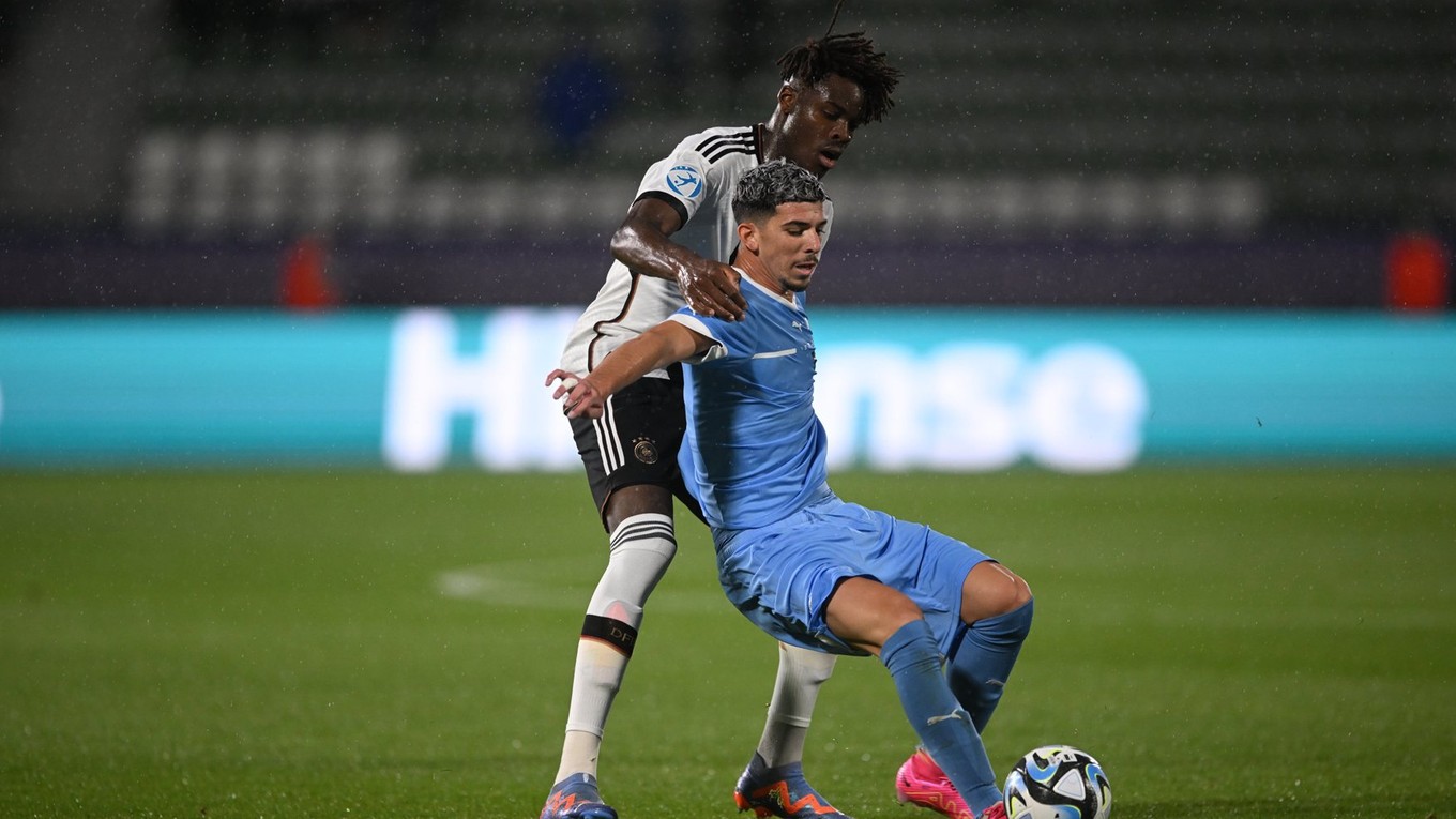 Fotka zo zápasu Nemecko - Izrael.