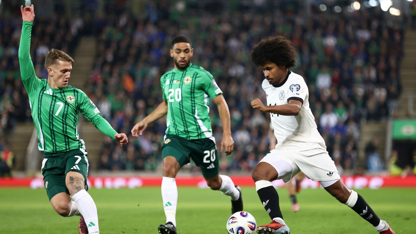 Fotka zo zápasu Severné Írsko - Nemecko.