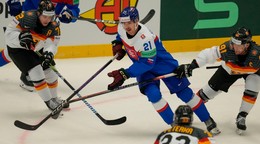 Miloš Kelemen v zápase Slovensko - Nemecko na MS v hokeji 2024. 