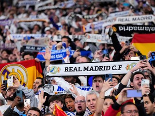 Fanúšikovia Realu Madrid. 