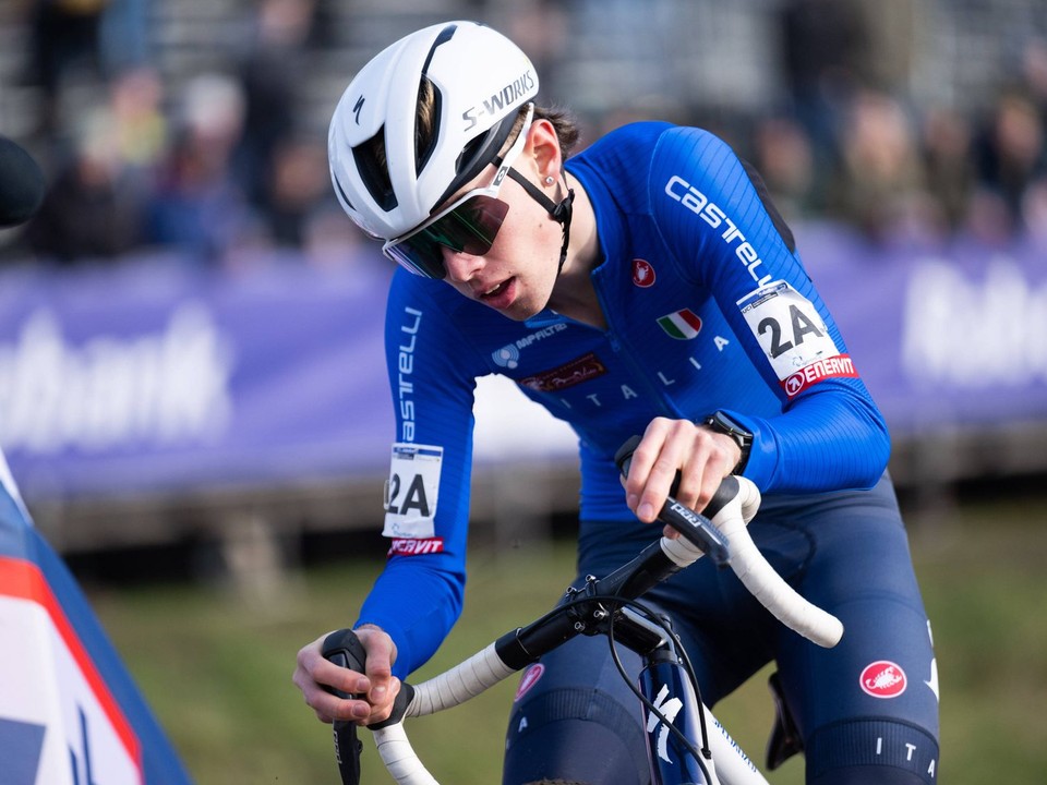 Taliansky reprezentant Filippo Grigolini počas MS v cyklokrose 2026. 
