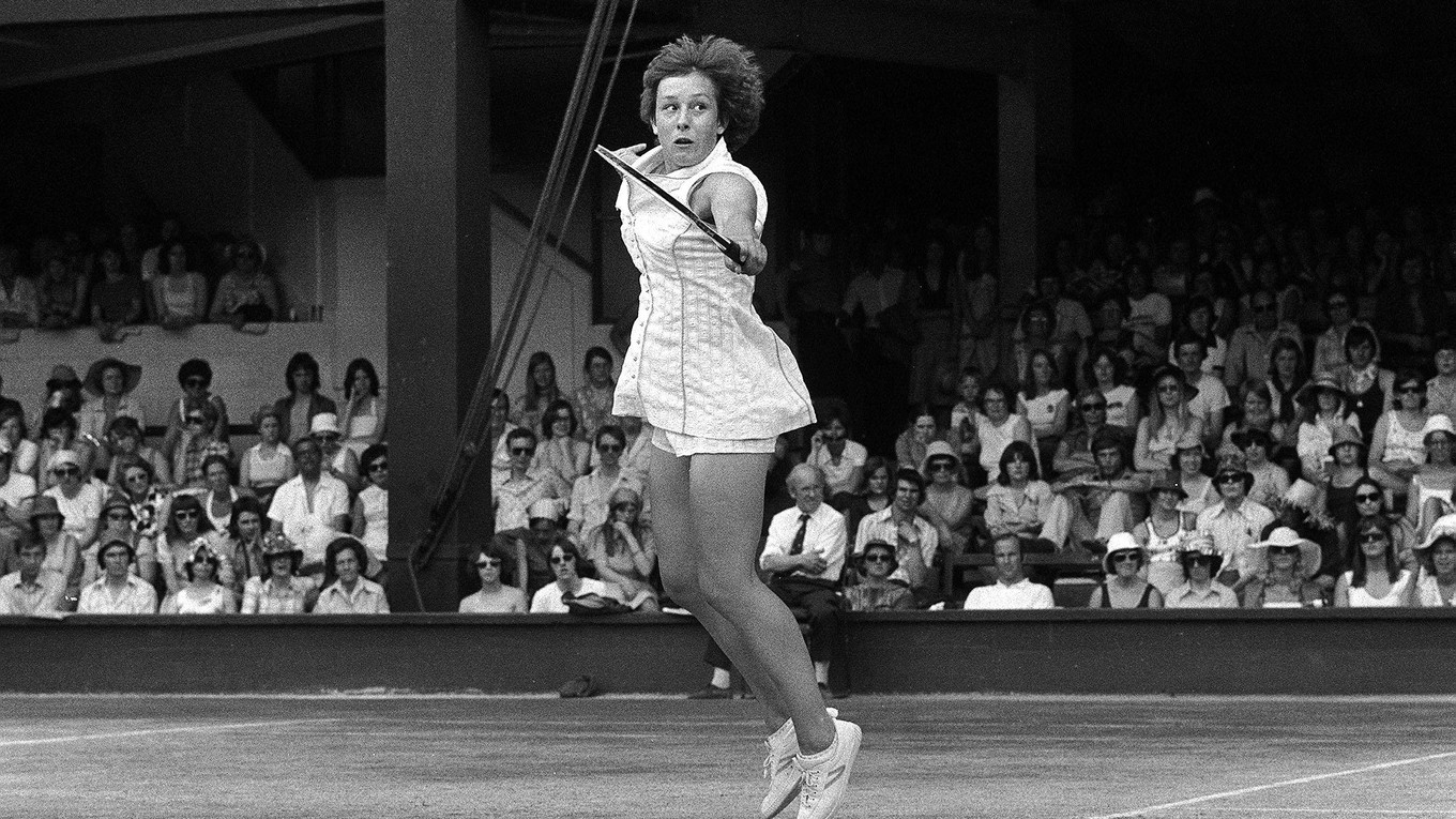 Martina Navrátilová vo Wimbledone 1976.
