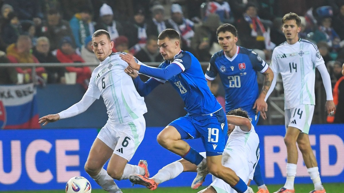 Fotka zo zápasu Slovensko - Severné Írsko.