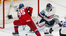 Fotka zo zápasu Česko - Nórsko na MS v hokeji 2026.