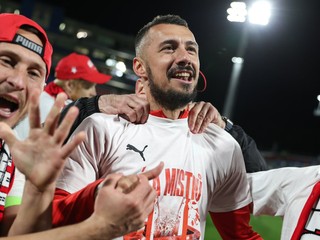 Ivan Schranz počas osláv titulu