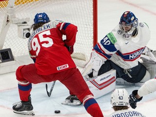 Fotka zo zápasu Česko - Nórsko na MS v hokeji 2026.