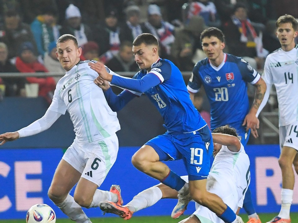 Fotka zo zápasu Slovensko - Severné Írsko.