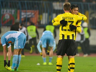 Momentka zo zápasu Slovan Bratislava - Young Boys Bern z jesene 2014.