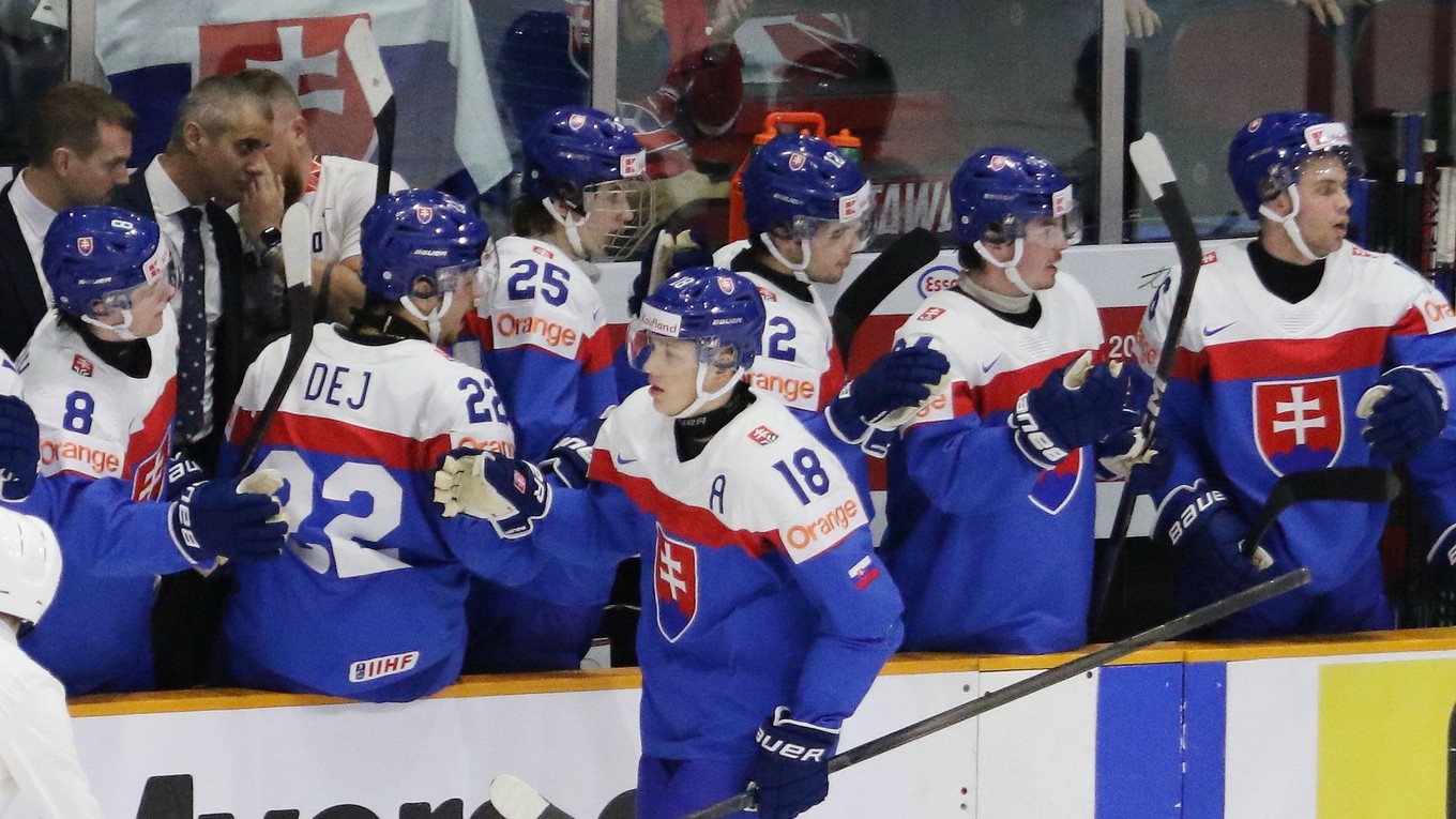 Slovenskí hokejisti do 20 rokov.