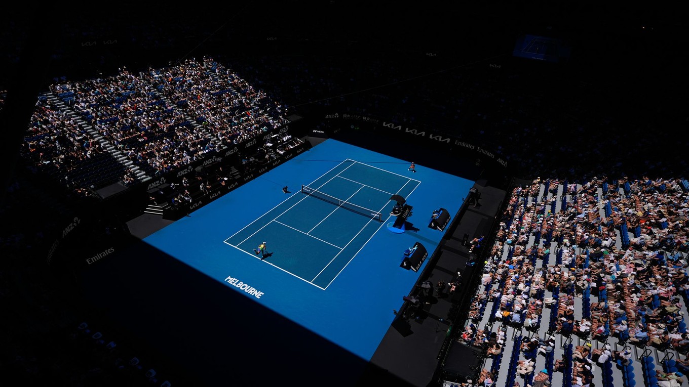 Momentka zo zápasu Keysová - Pegulová.