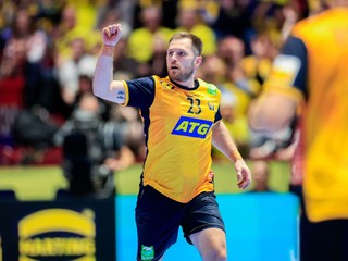 Albin Lagergren oslavuje.