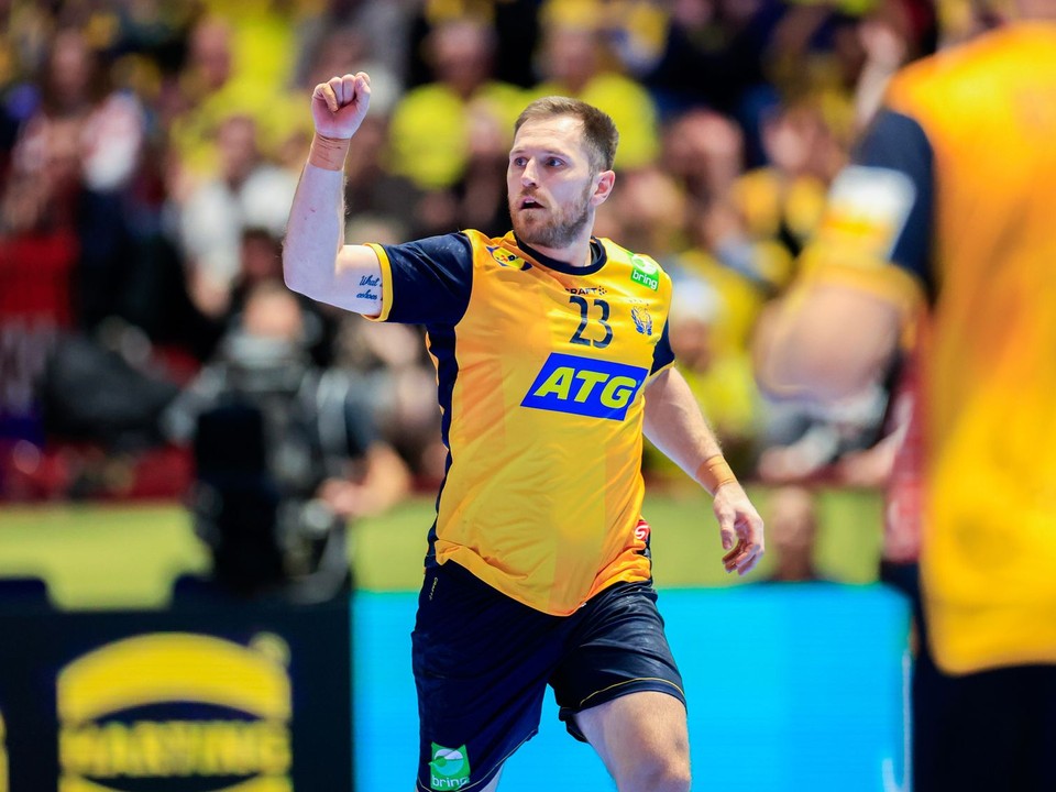 Albin Lagergren oslavuje. 