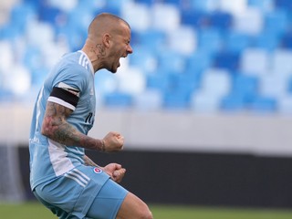 Vladimír Weiss ml. v drese ŠK Slovan Bratislava.