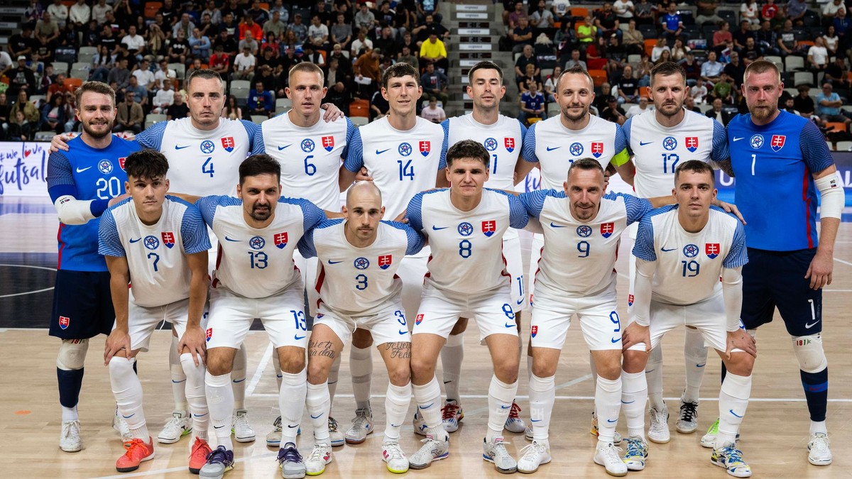 Slovenskí futsalisti, archívna snímka.