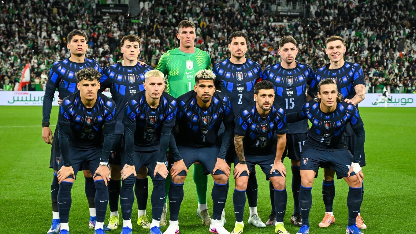 Futbalisti Uruguaju.