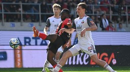 Trnavský futbalista Philip Azango v zápase proti Podbrezovej. 