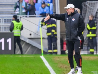 Na snímke tréner ŠK Slovan Bratislava Vladimír Weiss st. 