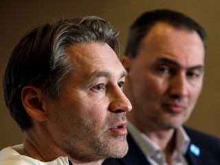 Miroslav Šatan a hlavný tréner Vladimír Országh.