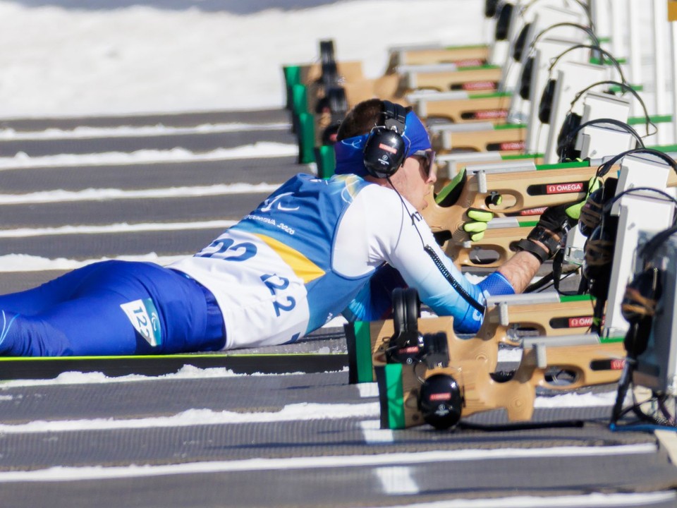 Na snímke slovenský parabiatlonista Alex Lajtman.
