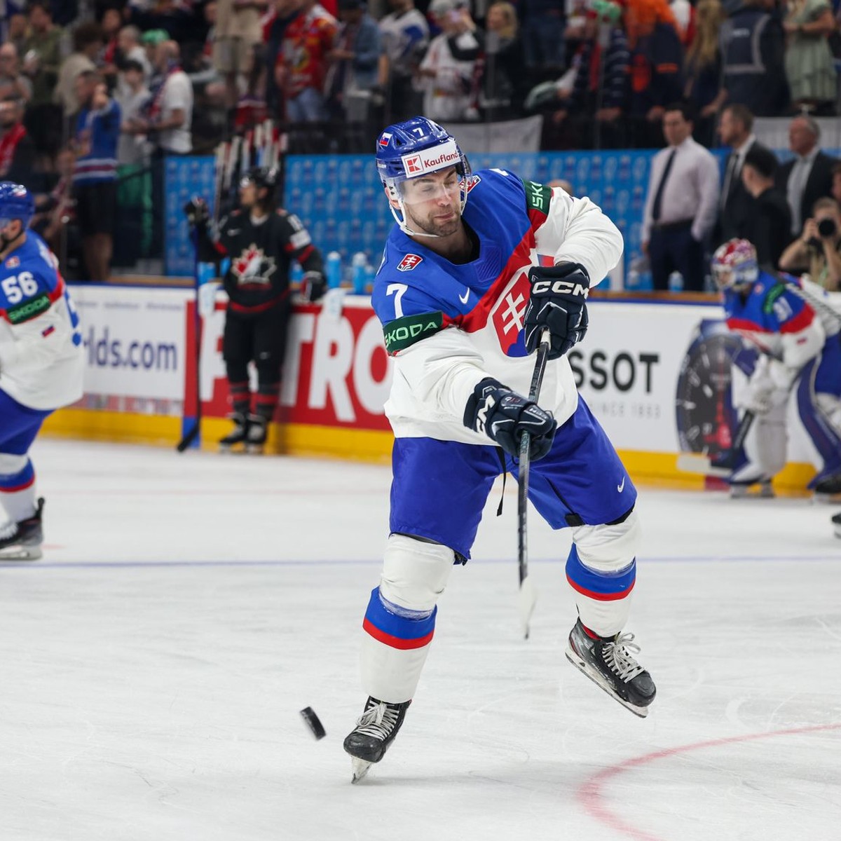 Mário Grman pred zápasom Slovensko - Kanada vo štvrťfinále MS v hokeji 2024.