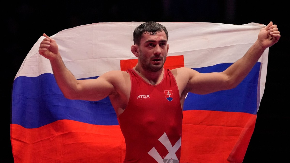 Na snímke je slovenský zápasník Tajmuraz Salkazanov.