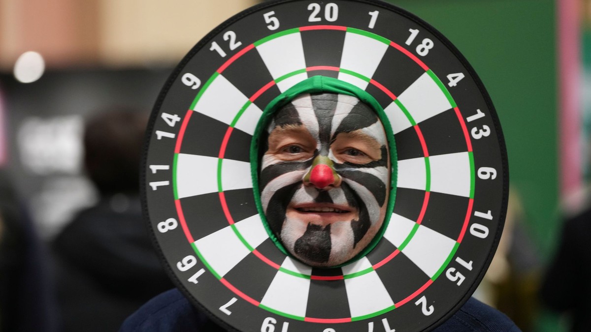 Fanúšik počas MS v šípkach. 