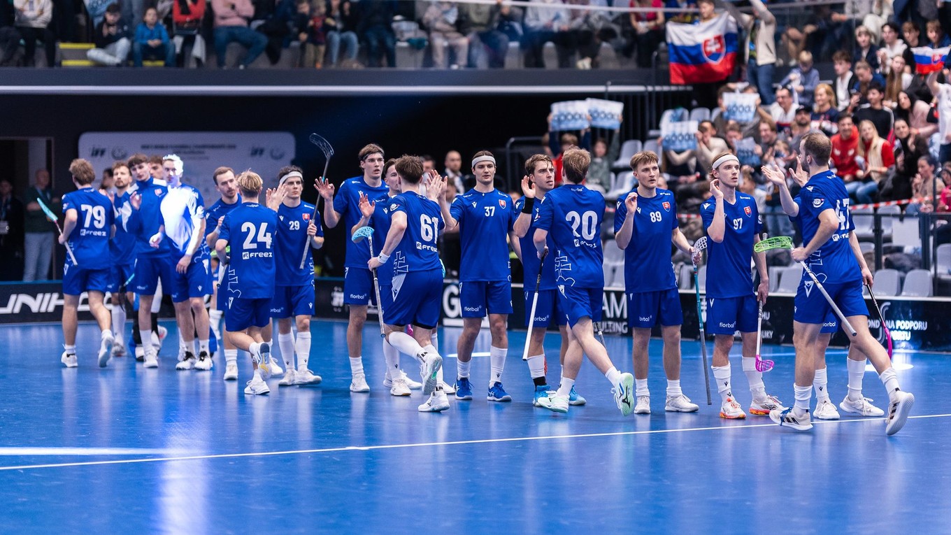 Slovenskí florbalisti. 