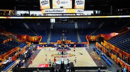 Čínske basketbalistky trénujú v Uber aréne na svoj úvodný duel základnej skupiny proti výberu USA na majstrovstvách sveta v basketbale žien v Berlíne.