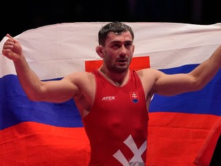 Na snímke je slovenský zápasník Tajmuraz Salkazanov.