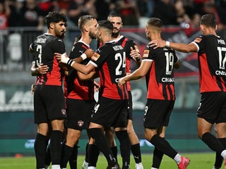 Radosť futbalistov Spartaka Trnava.