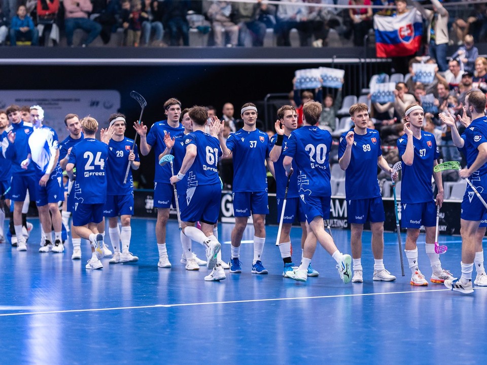 Slovenskí florbalisti. 