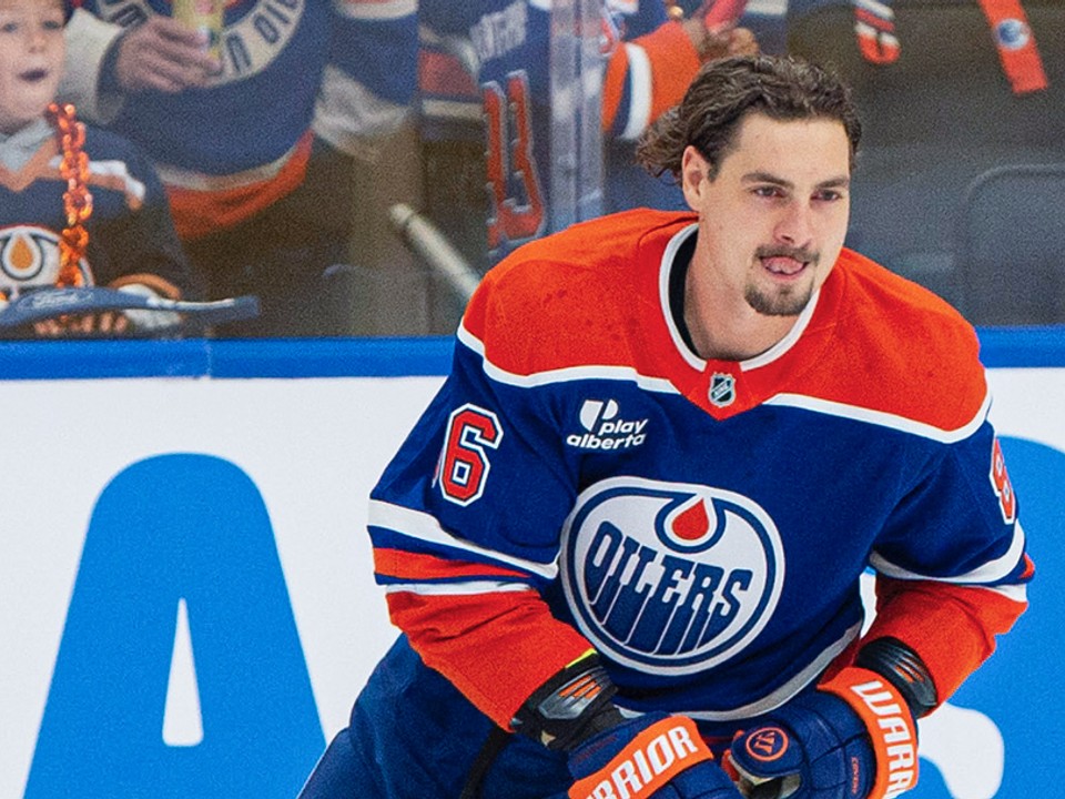 David Tomášek počas debutu v NHL. 