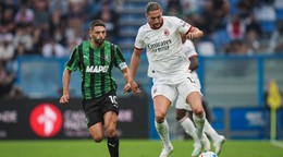 Záber zo zápasu US Sassuolo - AC Miláno