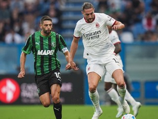 Záber zo zápasu US Sassuolo - AC Miláno